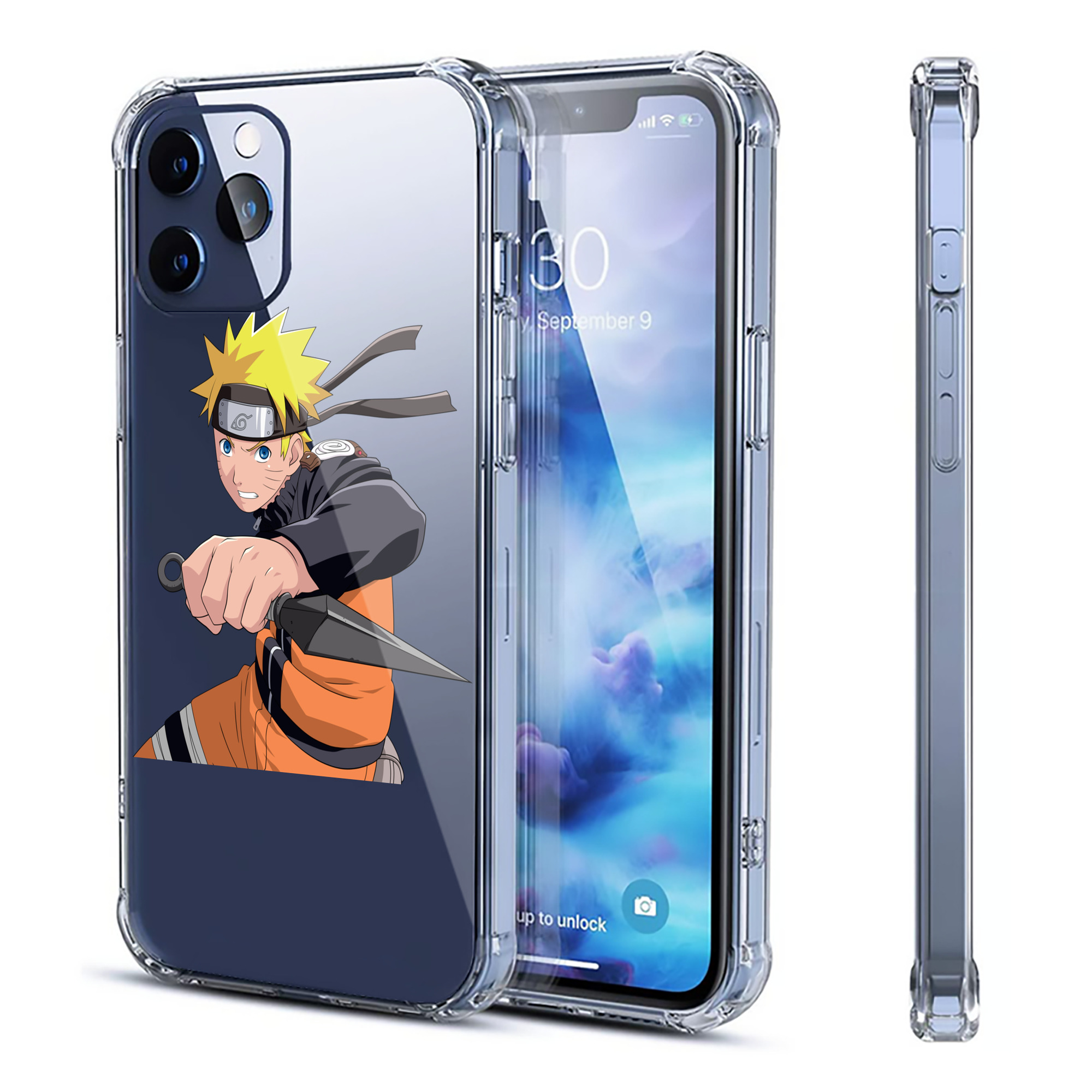 （画像用） NARUTO -ナルト- うずまき ナルト Uzumaki Naruto 【iPhone 12シリーズ対応】透明スマホケース（クリアソフトケース）